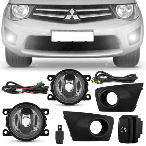 Kit Farol Milha L200 Triton 2011 à 2013 - Neblina Auxiliar