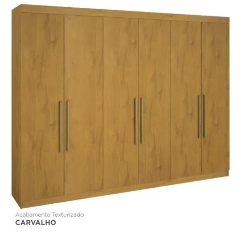 Roupeiro Da Vinci 6Pts Carvalho D Doro - Frete Grátis - Receba Hoje