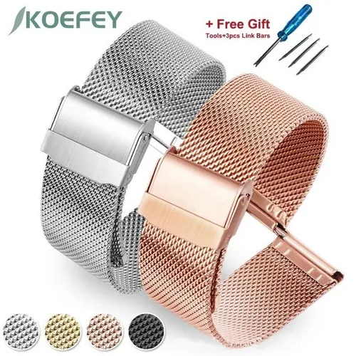 Pulseira de prata para relógios 14mm substituição