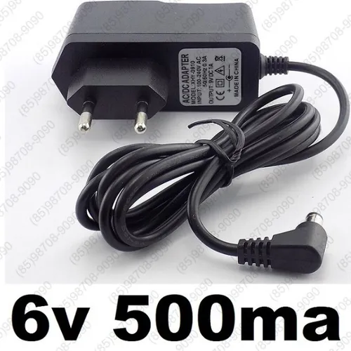 Fonte estabilizada Bivolt 100~240v 6V500ma 6 Volts 500 Miliampère 110v~220v