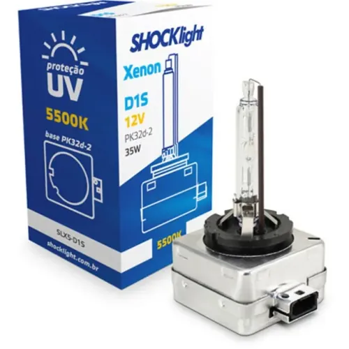 Lâmpada Farol Xenon D1S - 5500K 35W 12V - SLX5-D1S