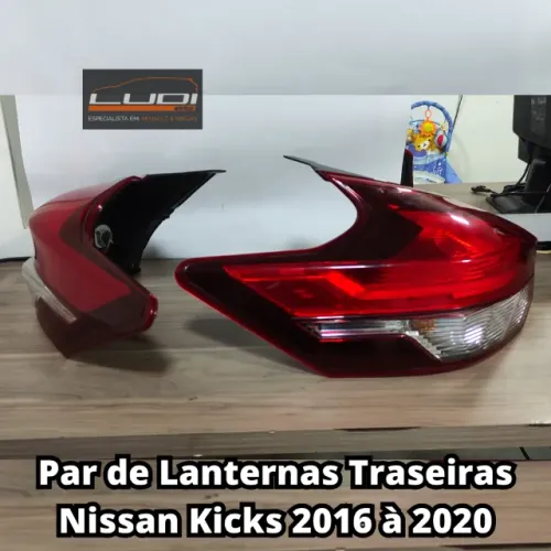 Par de Lanternas Traseiras Nissan Kicks 2016 à 2020