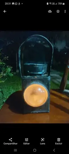 Lanterna de ferrovia antiga