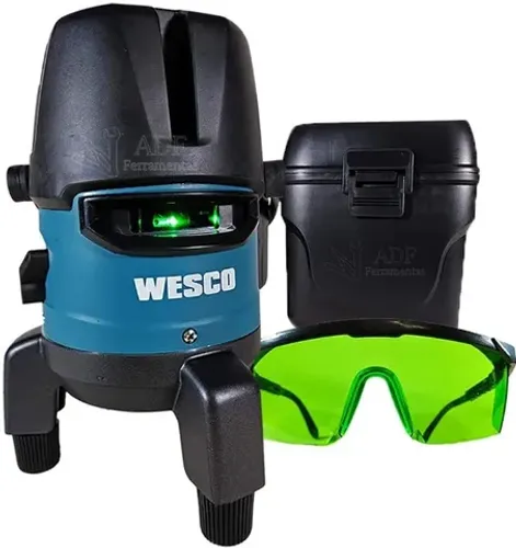 Nivel a Laser 5 Linhas Verdes Base Giratória 360 Wesco