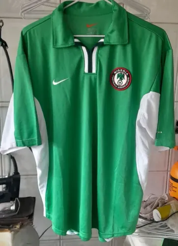 CAMISA SELECAO NIGERIA NIKE COPA DAS NACOES AFRICANAS 2000 MADE IN UK FRETE GRATIS