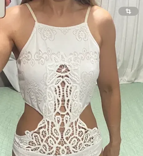 Body branco bordado