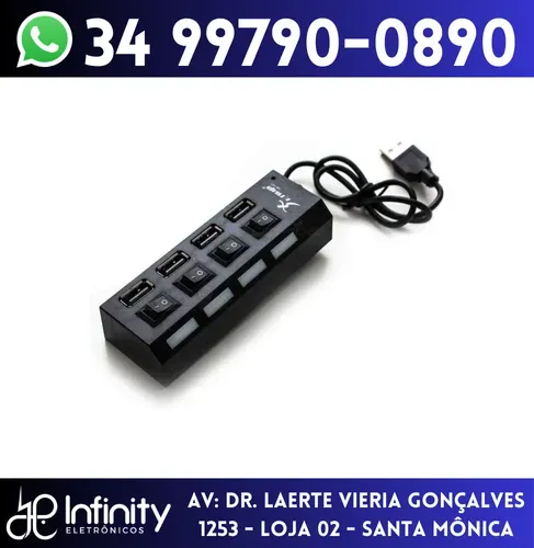 Hub Usb 2.0 com 4 portas