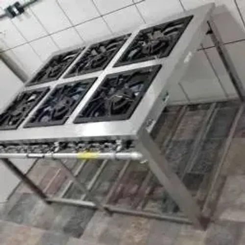 Fogão maxi inox 6 queimadores duplos 40x40 - Guilherme