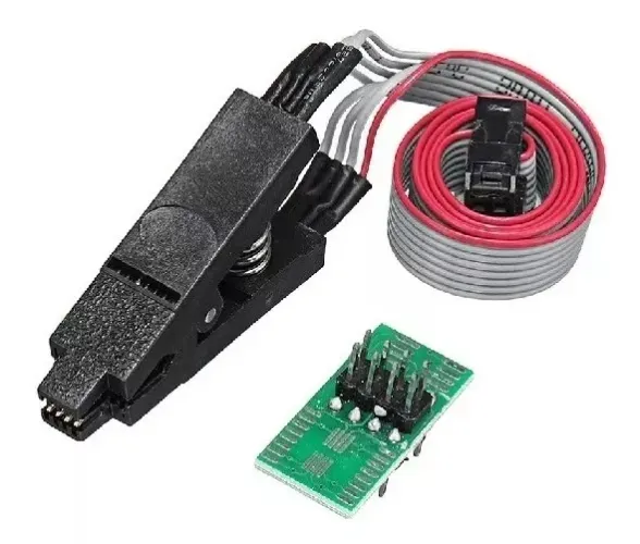 Adaptador Alicate Pinça Clip Soic8 P/ Gravador Bios Flash - Leia