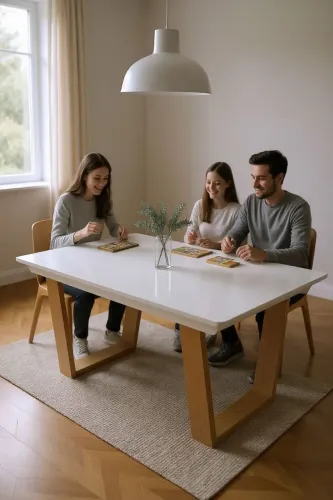 Mesa de jantar em madeira