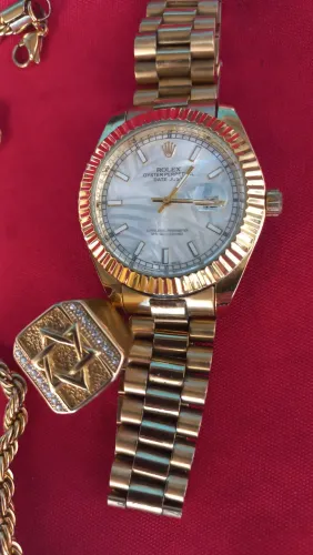 Kit Relógio Rolex, pulseira e dedeira