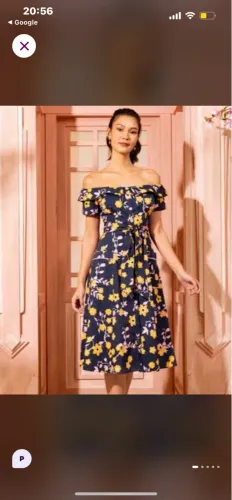 Vestido da marca queridinha Antix, floral, ombro a ombro P
