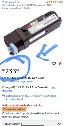 Cartucho de toner Dell WM138 1320c impressora a laser colorida LOTE LD LASER