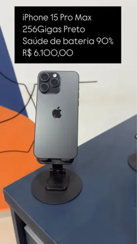Iphone 15 pro max Preto Semi Novo 256 Gigas 90% !