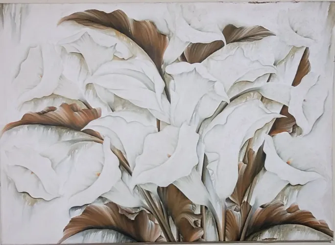 Quadro Flor Copo de Leite Óleo sobre tela