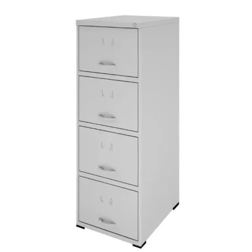 Arquivo de Aço 04 Gav - (70cm) - CHAPA # 22 - TRILHO TELESC - 1,33×0,47×0,70m