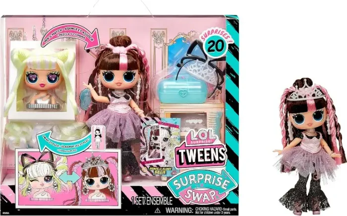 LOL Surprise! Tweens Surprise Swap Boneca Billie Bronze-2-Loira com mais de 20 surpresas,