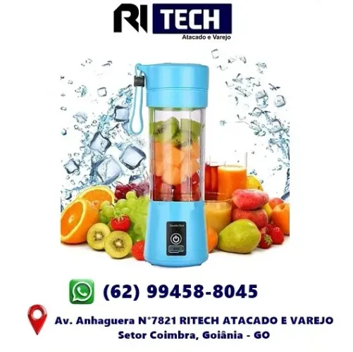 Mini Liquidificador Portátil Juice Blender 380Ml Recarregável USB
