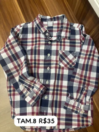 Camisa Infantil Xadrez TAM.8 Hering kids