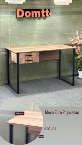 Mesa modelo industrial com gaveta -em até 6x sem juros 
