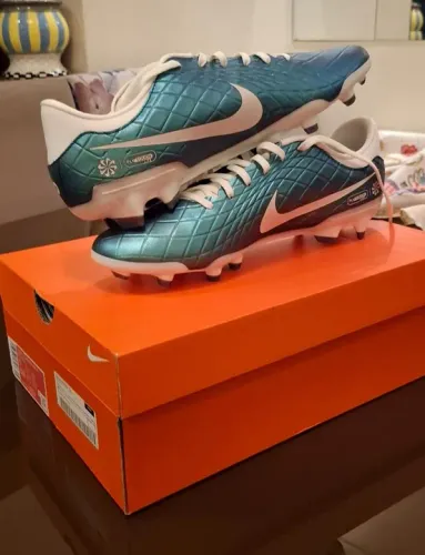 Novo Sem Uso Raridade Chuteira Nike Edição Limitada Tiempo Emerald Com Nota Fiscal!
