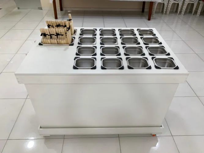 Carrinho de Frios para Eventos - Completo com Cubas e Tábuas