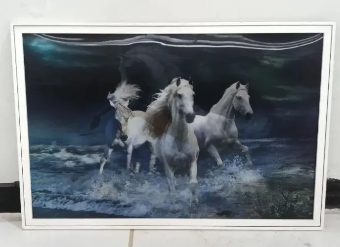 Quadro 3D com Imagem de Cavalos