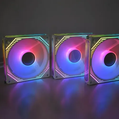 KIT 3 Fans Branco Infinity 3D ARGB + Controle e Controladora AAUW *ENTREGA GRÁTIS*