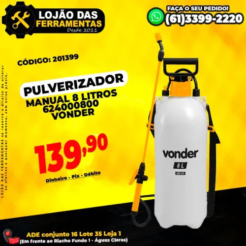 Pulverizador Manual 8 Litros 624000800 Vonder