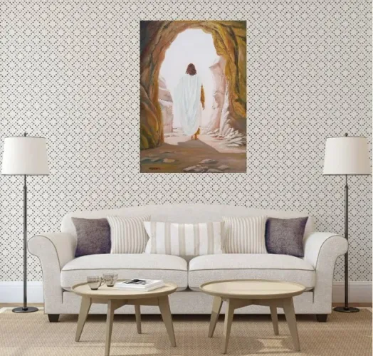 PINTURA EM TELA ARTE CRISTÃ - RESSUREIÇÃO - SOB ENCOMENDA
