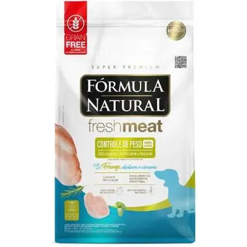Fórmula Natural Fresh Meat Controlde de Peso Cães Mini e Pequeno 1Kg