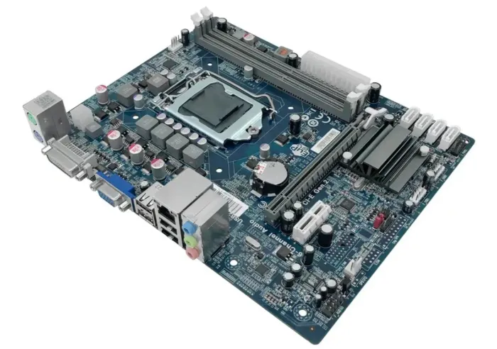 Placa-mãe ECS H61H2-M2 LGA 1155 DDR3 16GB Micro-ATX Azul- aço OeM