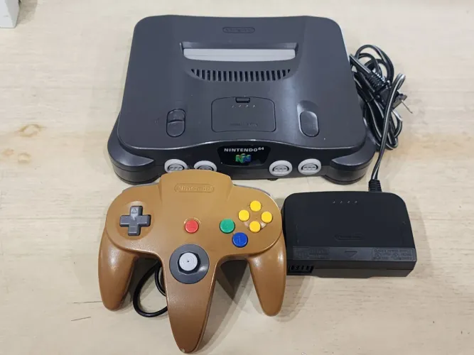 Nintendo 64 com 1 controle e Fonte Original