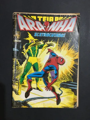 Gibi HQ Revistinha Quadrinhos A Teia do Aranha Eletrocutado! Nº 11 - Editora Abril 1990