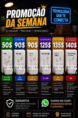 Fone de ouvido bluetooth a Partir de R$50,00