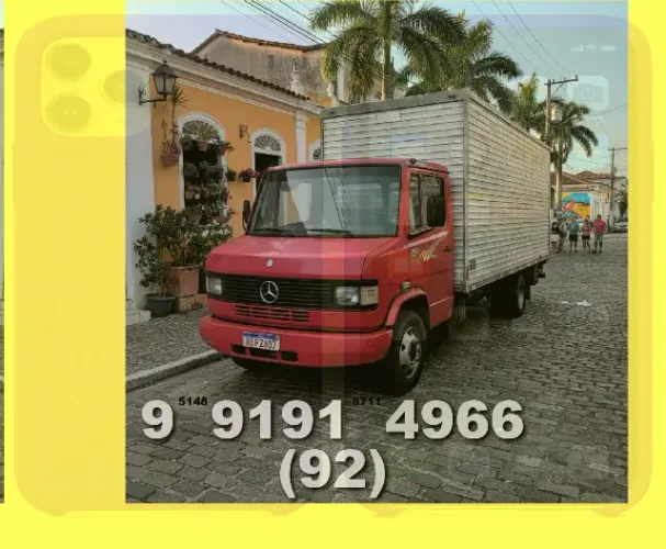 FRETE BAU (92) 9+9191+4966 - CAMINHÃO BAU E CARRETO COM AJUDANTE - VIAGENS E MUDANÇA AGORA