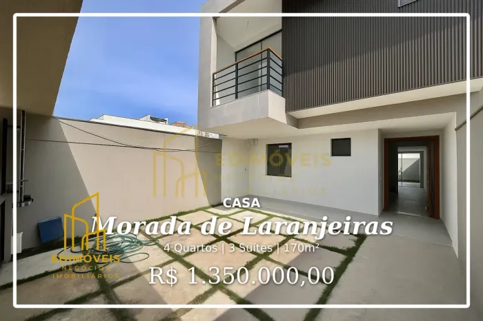 Venha Conhecer: Casa com Varanda e Closet em Morada de Laranjeiras!