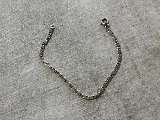 Pulseira de prata mais fina