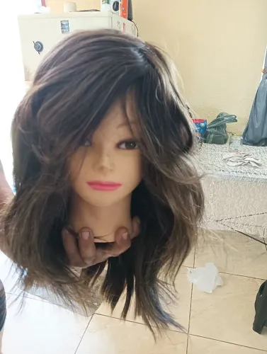 Wig cabelo humano 50cm