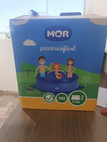 Kit piscina Mor 2400L + filtro + rede de limpeza