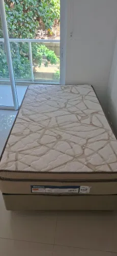 Cama Ortobom Ouro Spring Solteiro King base+colchão 