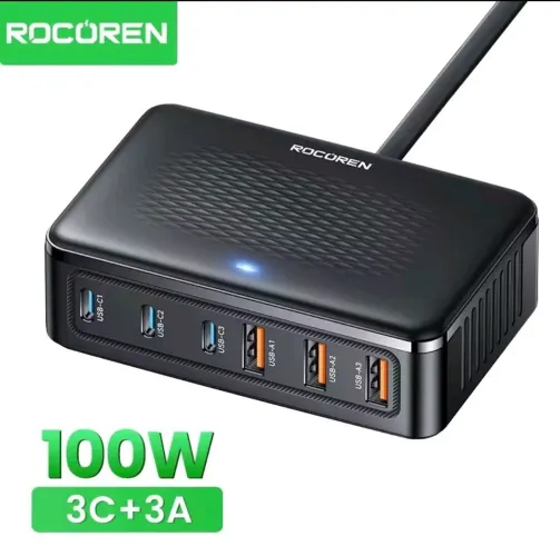 Carregador de Bancada 4 Portas USB 100w
