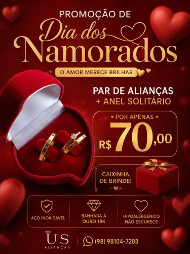 Alianças de namoro compromisso com garantia 