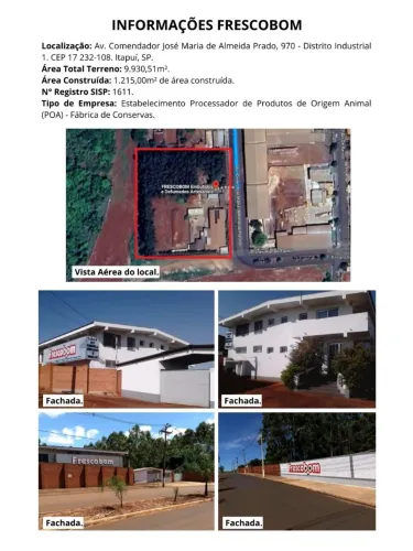 Vende-se Frigorífico de Embutidos em Itapuí, SP. 