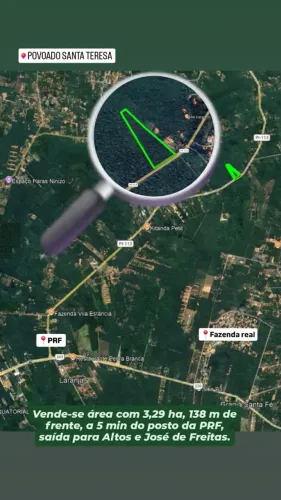 Área 3,3 hectares na PI-113 | 138m de frente | Ótima localização