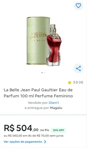 Perfums jean Paul Gaultier La Belle