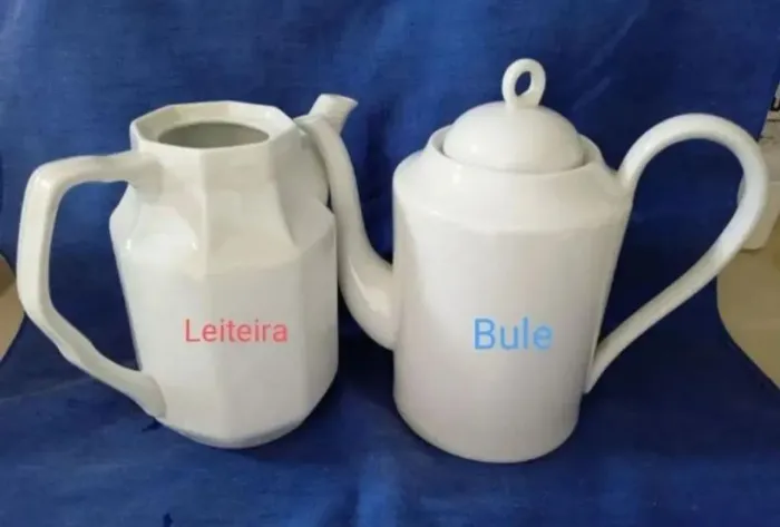 BULE e LEITEIRA EM PORCELANA TROCO POR PANELA de ARROZ CONFIRA!