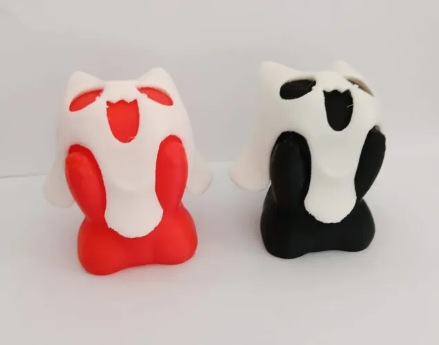 Gato com lençol 3D