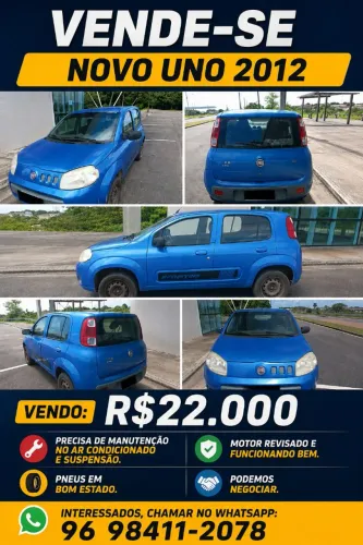 Fiat Uno Vivace/rua 1.0 EVO Fire Flex 8V 5P 2012