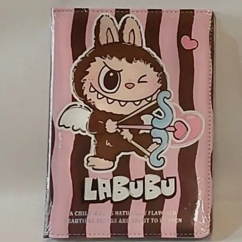 Caderno Labubu A5 com Capa fofinha, folhas ilustradas e diversas, material escolar, agenda